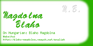 magdolna blaho business card